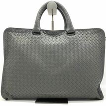 1円●極美品●BOTTEGA VENETA ボッテガヴェネタ ビジネスバッグ ブリーフケース 通勤鞄 A4◎ イントレチャート カーフレザー 牛革 メンズ_画像3