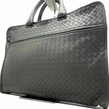 1円●極美品●BOTTEGA VENETA ボッテガヴェネタ ビジネスバッグ ブリーフケース 通勤鞄 A4◎ イントレチャート カーフレザー 牛革 メンズ_画像1