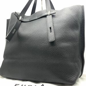 1円●美品/定価8万●FURLA フルラ ジョーヴェ XL トートバッグ ビジネスバッグ ショルダー肩掛け◎ A4◎ カーフレザー ブラック 黒 メンズ