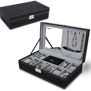 ジュエリーボックス 鍵付き アクセサリー 収納ケース コレクションケース 腕時計の画像5