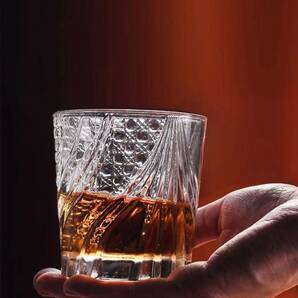 ウイスキーグラス ロックグラス ブランデーグラス ウイスキー クリア グラス クリスタルグラス コップ ビアグラス 260ml ２個セットの画像6