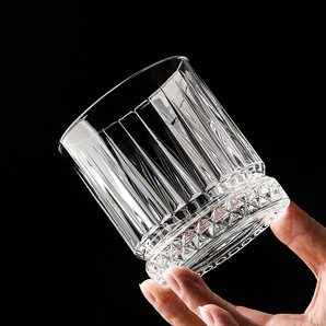 ウイスキーグラス ロックグラス ブランデーグラス ウイスキー クリア グラス クリスタルグラス コップ ビアグラス  300ML ２個セットの画像6