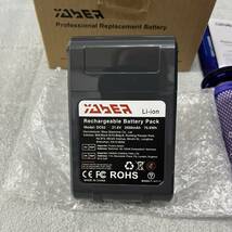 【未使用】YABER LM2078 ダイソンV6バッテリー 21.6V 3500mAh フィルター2個付き ダイソン DC61 DC62 DC58 DC59 DC74 SV03 SV04 SV05 SV06_画像2