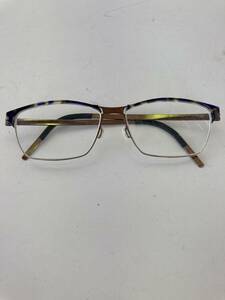 LINDBERG メガネフレーム 度付きレンズ入ってます MADE IN DENMARK No.043/7E92 9811 51□14 135 PU12☆中古