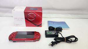 【9891】1円~ SONY PSP PSP-3000 RADIANT RED レッド ゲーム機 PlayStation Portable 一部確認済 中古品