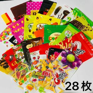 明治　MEIJI カルビー　CALBEE ロッテ　LOTTE チロルチョコ　ジップバッグ　28枚　セット　