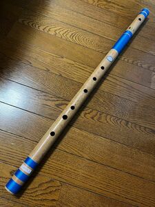 バンスリ Bansuri D菅　インド製フルート　ティラキタ　竹製　大きめ　シルク紐