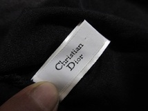 シルク入り！Christian Dior クリスチャン・ディオール刺繍入りカットソー・オールドディオール・インナートップス・ブラック_画像7