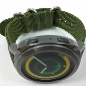ナイロン製ミリタリーストラップ 交換用腕時計ベルト アーミーグリーン 18mmの画像2