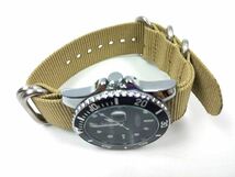 ナイロン製ミリタリーストラップ 腕時計布ベルト natoタイプ ベージュ 22mm_画像2