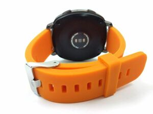 スポーツバンド 交換 腕時計ベルト ストラップ シリコン ラバー オレンジ 20mm