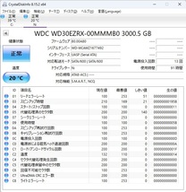 WD Green 3TB　HDD　WD30EZRX　使用時間91時間_画像2