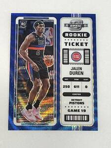 【JALEN DUREN】2022 CONTENDERS OPTIC TICKET BLUE WAVE RC 24/45 