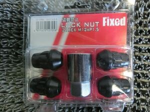 ★新品!☆Fixed ロックナット 21HEX M12×P1.5 337468 ブラック トヨタ ミツビシ ホンダ ダイハツ 等 / 2G1-559