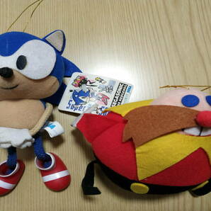 SEGA セガ SONIC ソニック・ザ・ヘッジホッグ エッグマン ぬいぐるみ UFOキャッチャー景品 2体セット 1991,1992年製の画像1