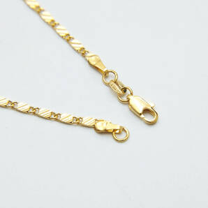 金ネックレス 喜平ネックレス 金チェーン 50cm 18k Gold Plated 18金コーティング 鍍金 362の画像3