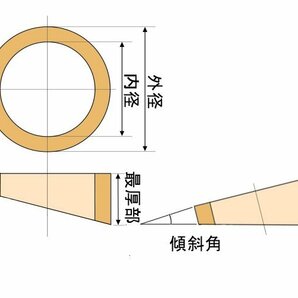 【SB104】ツイーター用スラントバッフル 外径60×内径45mmスラント24→9mmの画像2