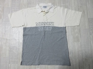 [ free shipping!]{ Good design!}* rare!![ Missoni *MISSONI sport ] polo-shirt with short sleeves *M