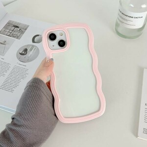 D在庫処分 ピンク iPhone 14 ケース カバー 可愛い 女性 人気 アイフォン 保護 丈夫 頑丈 耐衝撃 裏面 透明 持ちやすい Apple アップル