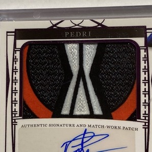 2022 Leaf Trinity Soccer EL Patch Jersey Autograph Pedri 1/1 ペドリ 実使用パッチジャージ直筆サインカードの画像2