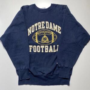 【XL】90s Champion Reverse Weave Notre Dame Football 90年代 チャンピオン リバースウィーブ プリント スウェット USA製 刺繍タグ G2165