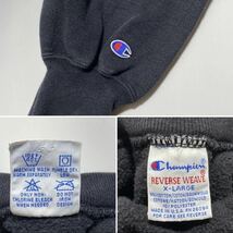 【XL】90s Champion Reverse Weave WISCONSIN 90年代 チャンピオン リバースウィーブ ウィスコンシン刺繍 USA製 スウェット ブラック G2202_画像6