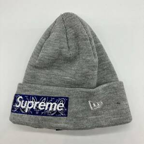 新品 Supreme New Era Box Logo Beanie Heather Grey シュプリーム ニューエラ ボックス ロゴ ビーニー バンダナ ヘザーグレー F426の画像4