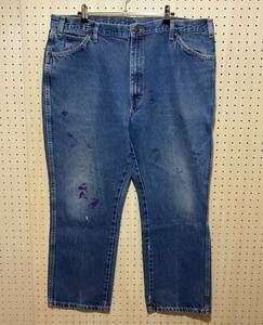 【W41/L29】90's VINTAGE Dickies Painted Denim Pants 90年代 ヴィンテージ ディッキーズ ペイント デニム パンツ ビッグサイズ F445