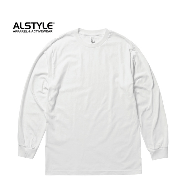 AAA アルスタイルアパレル 6oz 長袖 Tシャツ ホワイト Mサイズ Alstyle Apparel Classic 6.0 oz Long Sleeve T-Shirt