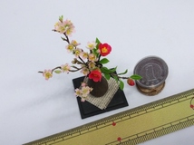 maco's miniature flower ♪桜と椿の生け花♪_画像4
