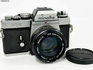 ★minolta ミノルタ XE MC ROKKOR-PF 1:1.7 f=50mm 一眼レフ フィルムカメラ ボディ レンズ 通電可能 ジャンク 16063O15-8