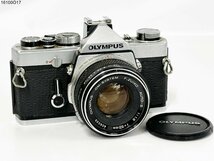 ★OLYMPUS オリンパス OM-1 F.ZUIKO AUTO-S 1:1.8 f=50mm 一眼レフ フィルムカメラ ボディ レンズ シャッター可能 ジャンク 16100O17-7_画像1