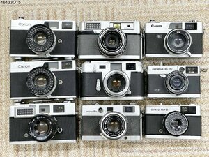 ★部品取りに◎ レンジファインダー フィルムカメラ 9台 大量 おまとめ セット CANON/OLYMPUS/KONICA/MINOLTA/AIRES 16133O15-14