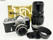 ★シャッターOK◎ Nikon ニコン F NIKKOR-H 1:2 50mm NIKKOR-Q・C 1:4 200mm アイレベル 一眼レフ フィルムカメラ 説明書付 16242O15-9_画像1