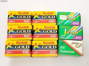 ★未使用 Kodak コダック GOLD 100 24枚撮 FUJIFILM SUPERIA Venus 400 27枚撮 SUPER G 100 24枚撮 計9本 期限切れフィルム 8846M17-13