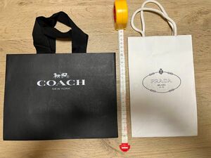 コーチ COACH プラダ PRADA ディオール DIOR 紙袋 ショップ袋 ショッパー 手提げ紙袋