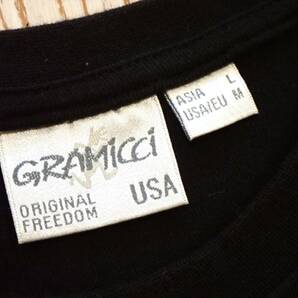 【GRAMICCI グラミチ】men'sメンズsize(L)ロングTシャツ ブラック 美品 刺繍ロゴの画像5
