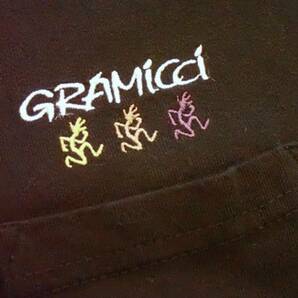 【GRAMICCI グラミチ】men'sメンズsize(L)ロングTシャツ ブラック 美品 刺繍ロゴの画像4