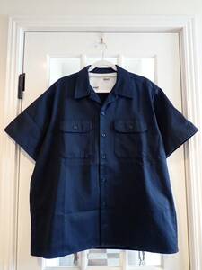 【Ron HermanｘDickies】メンズsize(L)ワークシャツ☆ネイビー☆ロンハーマンｘディッキーズ