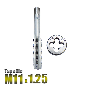 M11 タップアンドダイス 2PC　M11x1.25 ねじ山 目立修正　目立て直し　外径 11ミリピッチ 1.25m