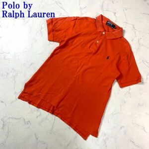 ポロバイラルフローレン 半袖ポロシャツ 綿 オレンジPolo by Ralph Lauren コットン ワンポイント刺繍 M C9365