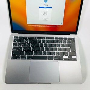 美品 MacBook Air Retina 13インチ (Late 2020) Apple M1 8コア/8GB/SSD 256GB スペースグレイ MGN63J/A 動作確認済みの画像2