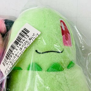 新品 ポケットモンスター ポケモン ほぺぴた ぬいぐるみ チコリータ ブルー 2種 セットの画像3