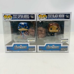 新品未開封 FUNKO POP 588 589 アベンジャーズ アッセンブル ブラック ウィドウ キャプテン アメリカ 2種セット