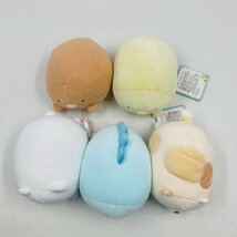 新品 サンエックス すみっコぐらし スーパーもーちもちぬいぐるみ S/G とんかつ ねこ しろくま とかげ ぺんぎん？ 5種セット_画像3