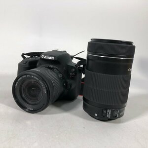 ジャンク Canon EOS Kiss X9 ボディ ZOOM LENS 18-55mm 55-250mm レンズ付き デジタル一眼レフカメラ