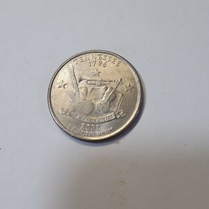 The 50 State Quarters(アメリカ合衆国50州25セント硬貨)(2002年発行)　テネシー州(1796年設立)