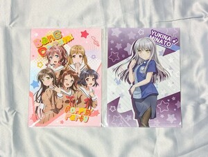 BanG Dream! バンドリ ロゼリア ローソンコラボ クリアファイル 湊友希那 ガルパ 非売品 限定品 コンビニ限定 ポピパ 戸山香澄 花園たえ