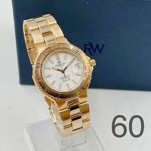 3AA66 稼動品 RAYMOND WEIL GENEVE レイモンド ウィル RW 200 ダイバー 2955 18KGE メンズ 腕時計 自動巻き 