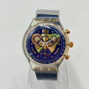 3AD173 【未使用】Swatch スウォッチ REMEMBER SARAJEVO 近代オリンピック100周年記念モデル ケース付き 1894-1994 メンズ腕時計の画像3